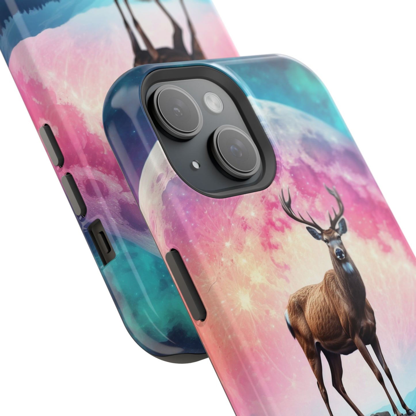 Vibrant Stag in Bloom – MagSafe iPhone Case