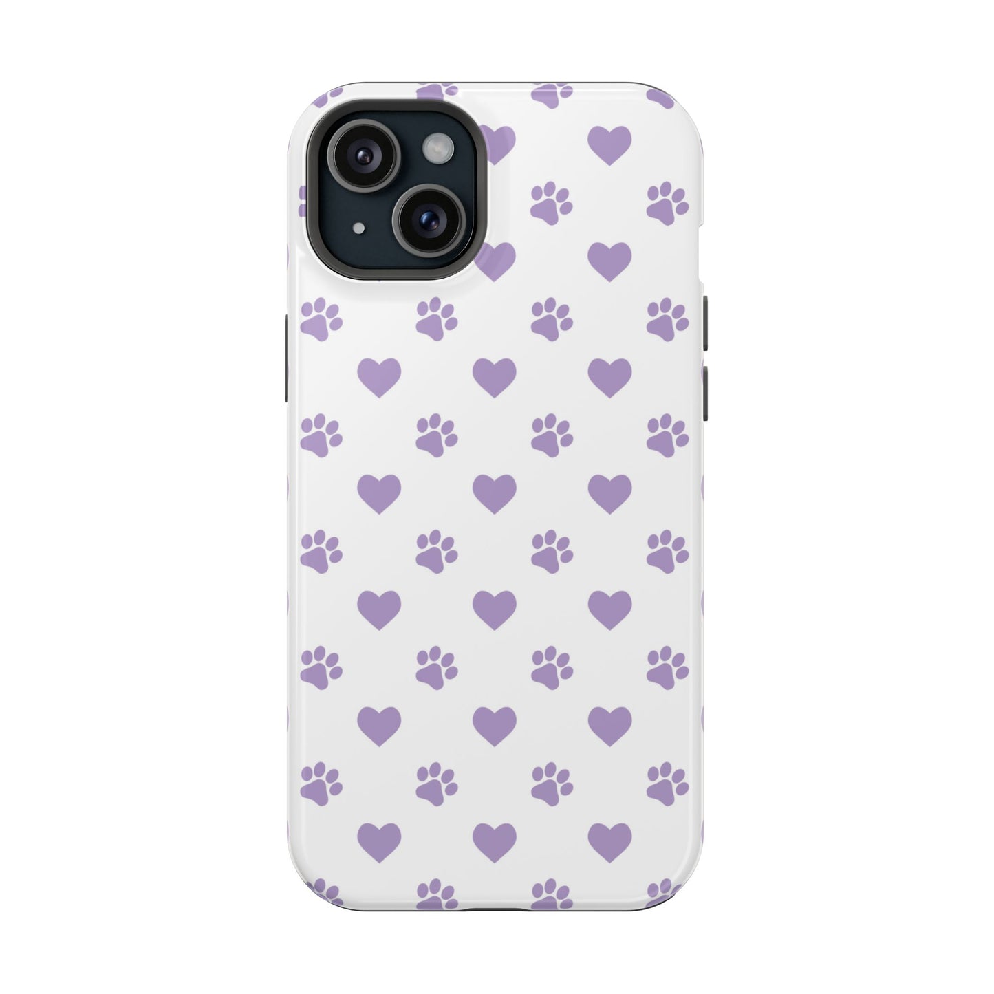 Paw Prints & Hearts – MagSafe iPhone Case with Adorable Pet-Lover Design