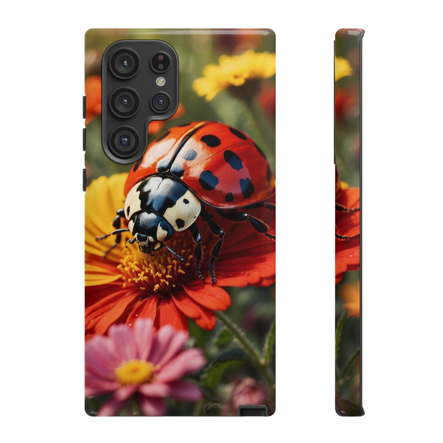 Ladybug on Orange Daisy - Samsung Galaxy Case