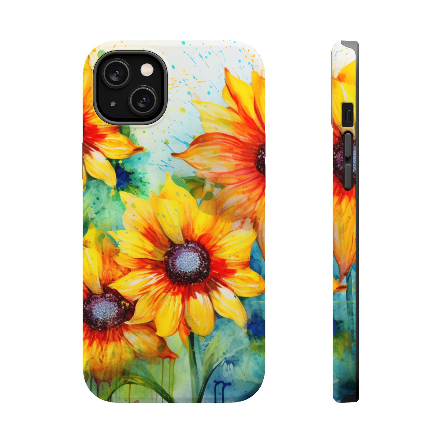 Watercolor Sunflower Splash - MagSafe iPhone Series Case