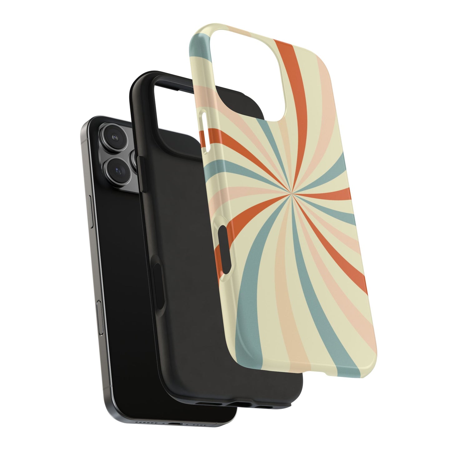 Retro Swirl iPhone Case – Durable, Vintage-Inspired Design with Dual-Layer Protection