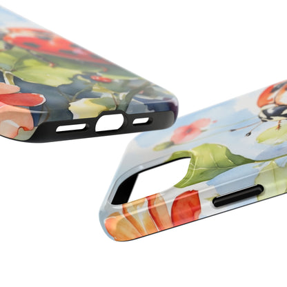 Watercolor Ladybug & Poppy Fields - iPhone Series Case