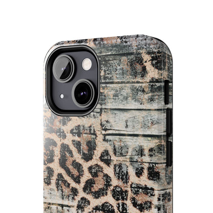 Rustic Leopard Wood Print - iPhone Series Case