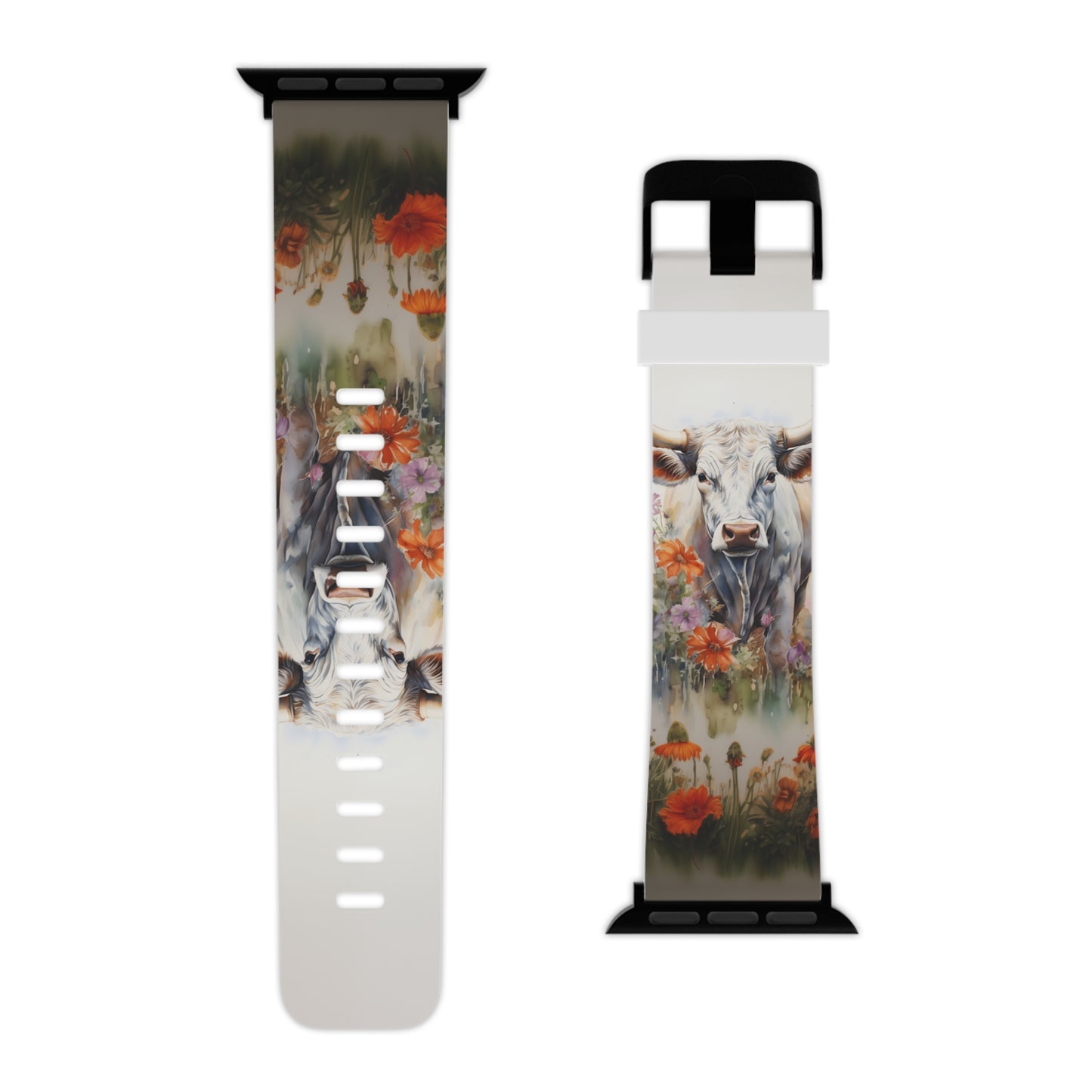 Floral Cow Apple Watch Band