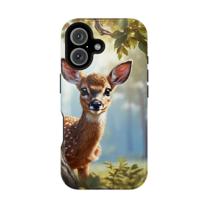 Whimsical Fawn in a Sunlit Forest MagSafe iPhone Case