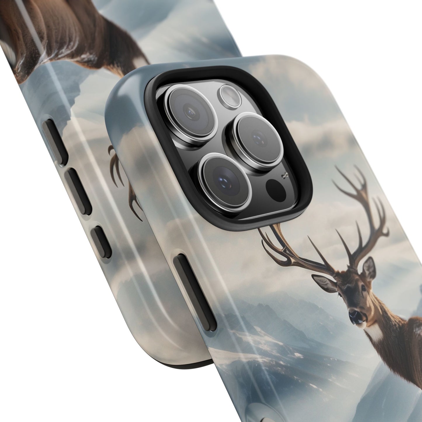 Alpine Majesty: Stag in Snow – iPhone Case