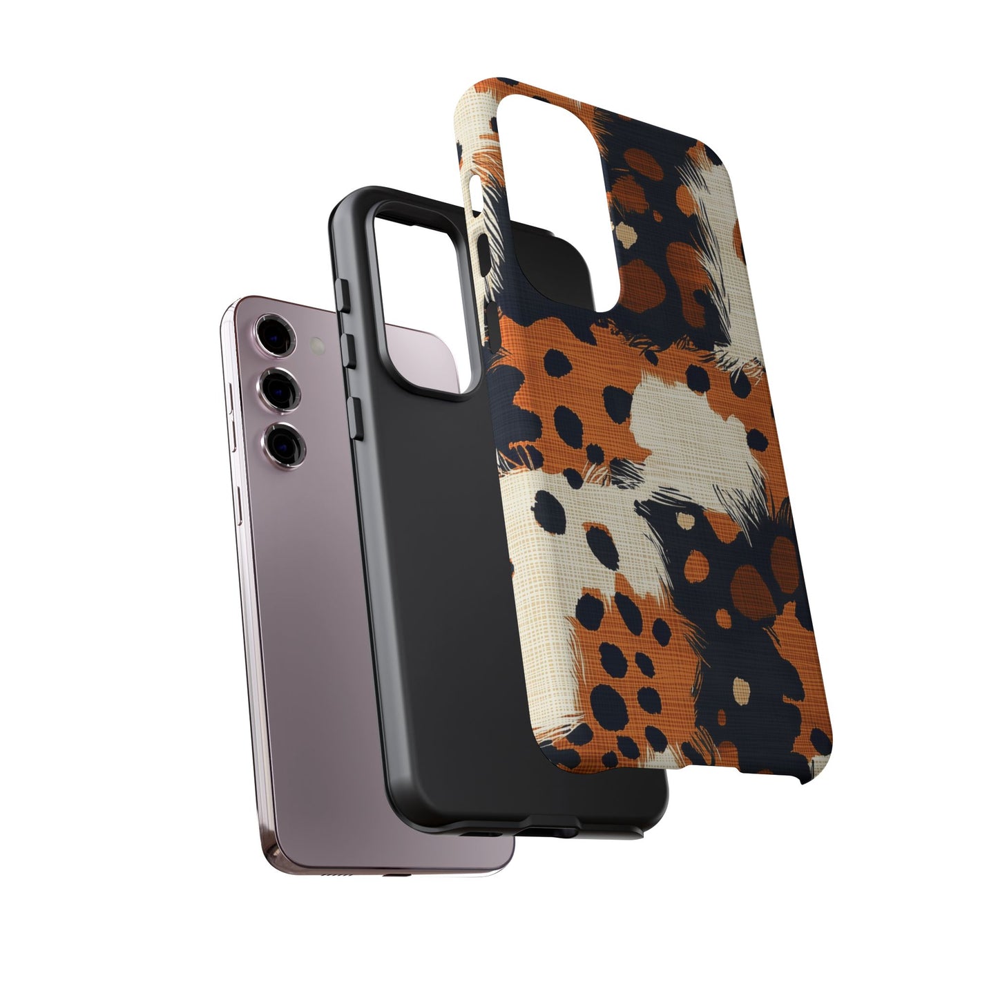 Cheetah Plaid Samsung Case – Brown & Black Pattern