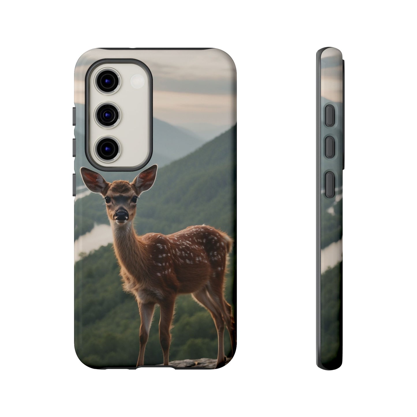 Majestic Fawn Overlooking Mountain Vista Samsung Galaxy Case