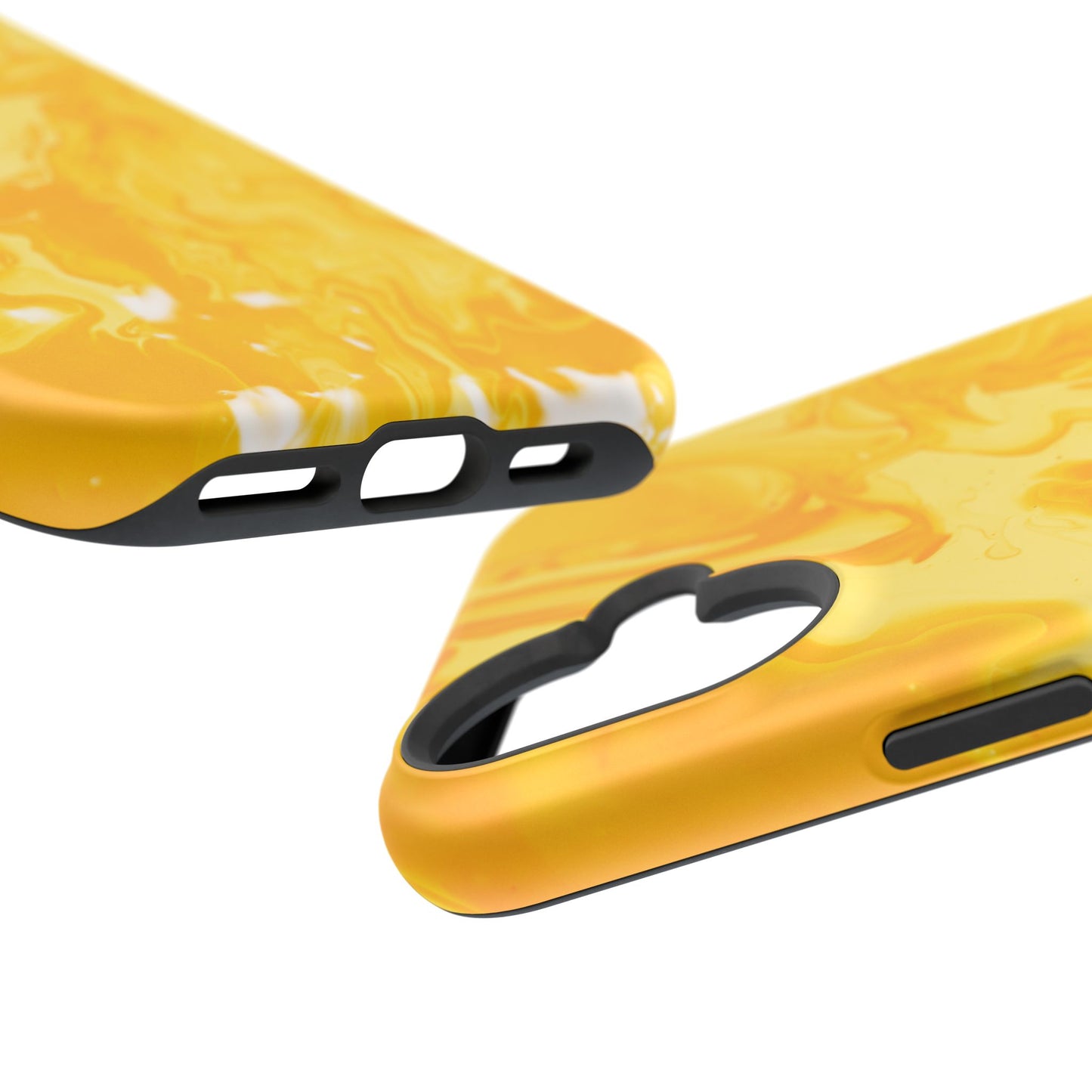 Luxe Yellow Marble MagSafe iPhone Case – Bold Golden Elegance with Magnetic Precision