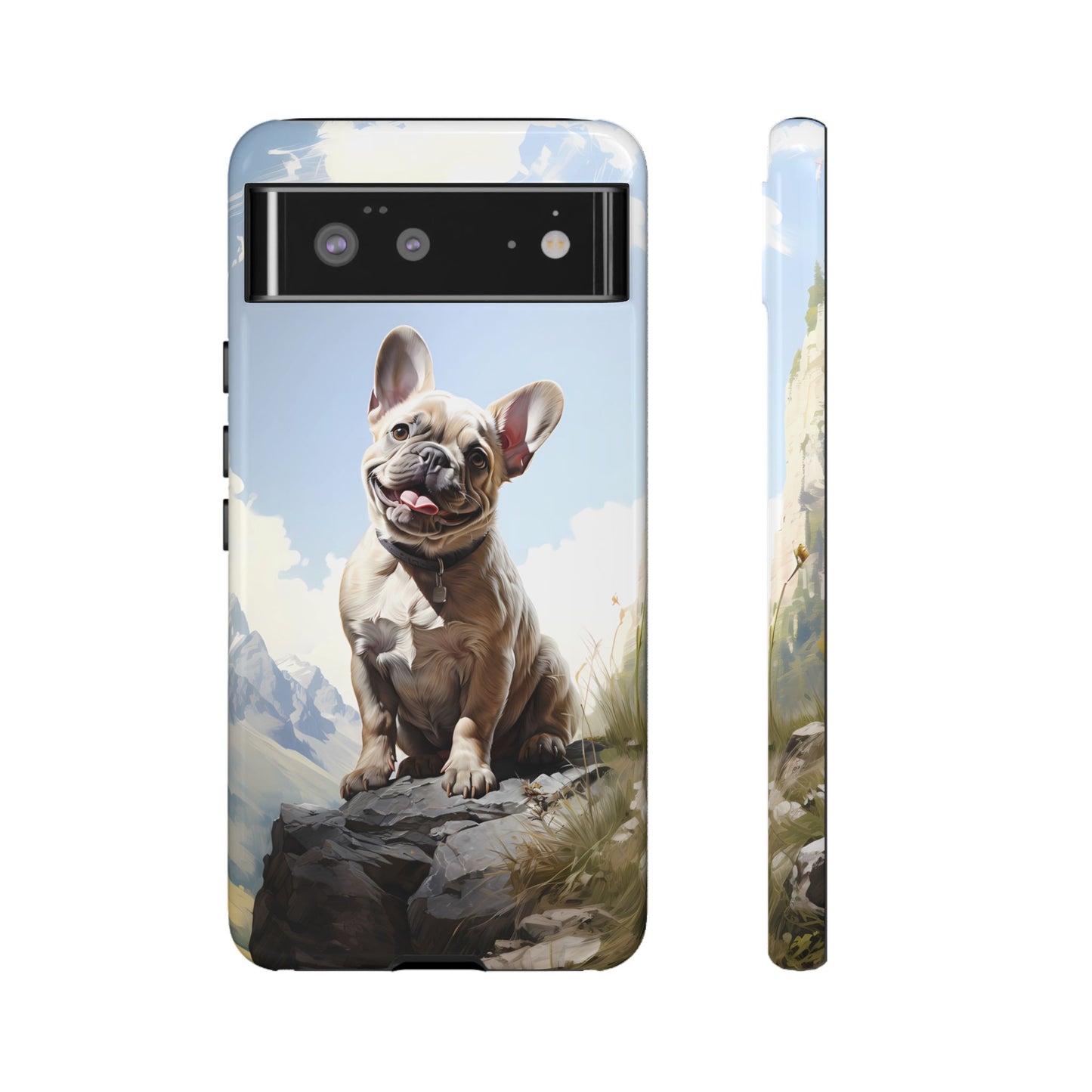 Frenchie iPhone Samsung Galaxy Phone Case! French Bull Dog Standing Proudly. Extremely Tough & Durable With Dual Layer Protection.