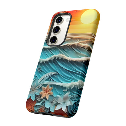 Tropical Sunset Paper Art Ocean – Samsung Galaxy Series Case