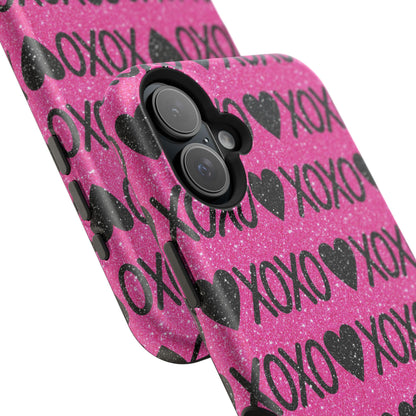 XOXO Glitter Hearts MagSafe Case