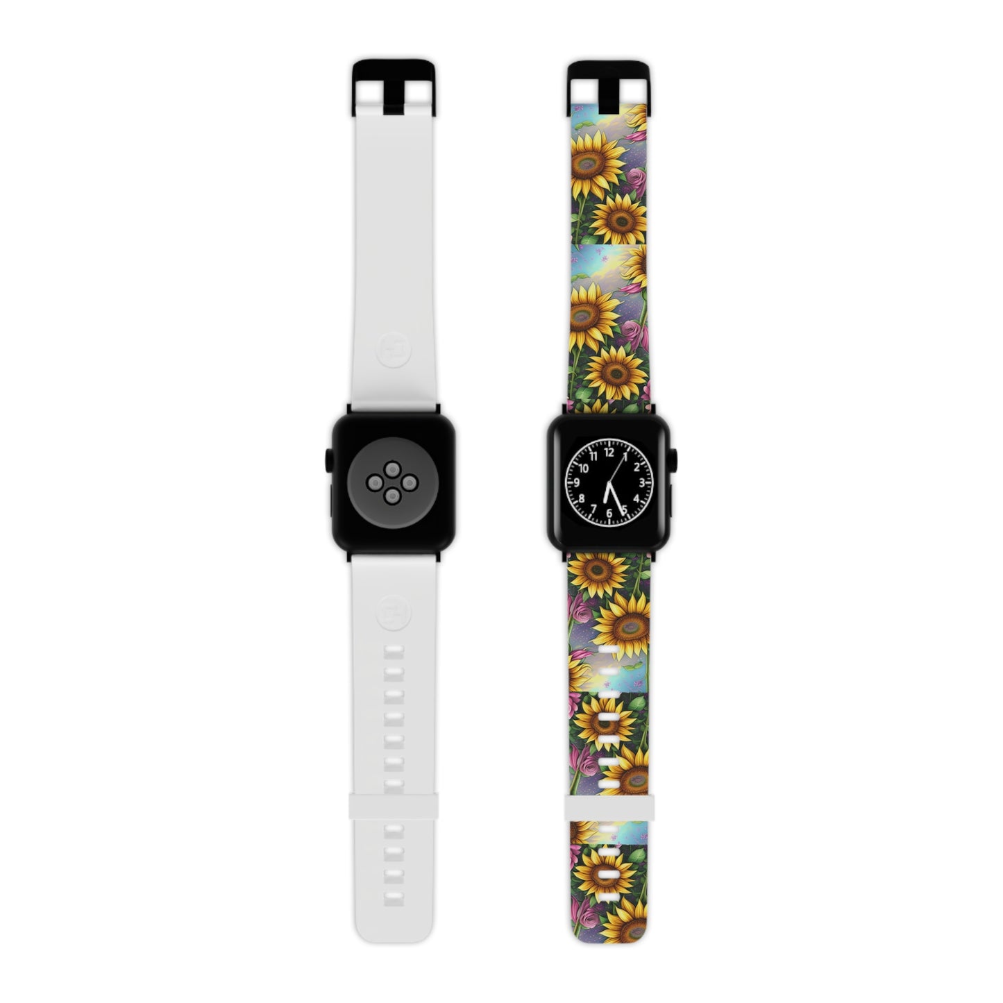  Whimsical Sunflower & Rose Garden Apple Watch Band