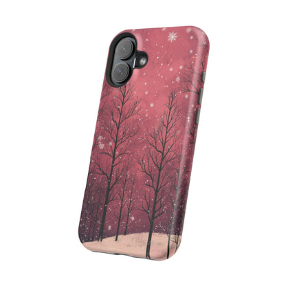 Pink Winter Twilight Forest - MagSafe iPhone Series Case