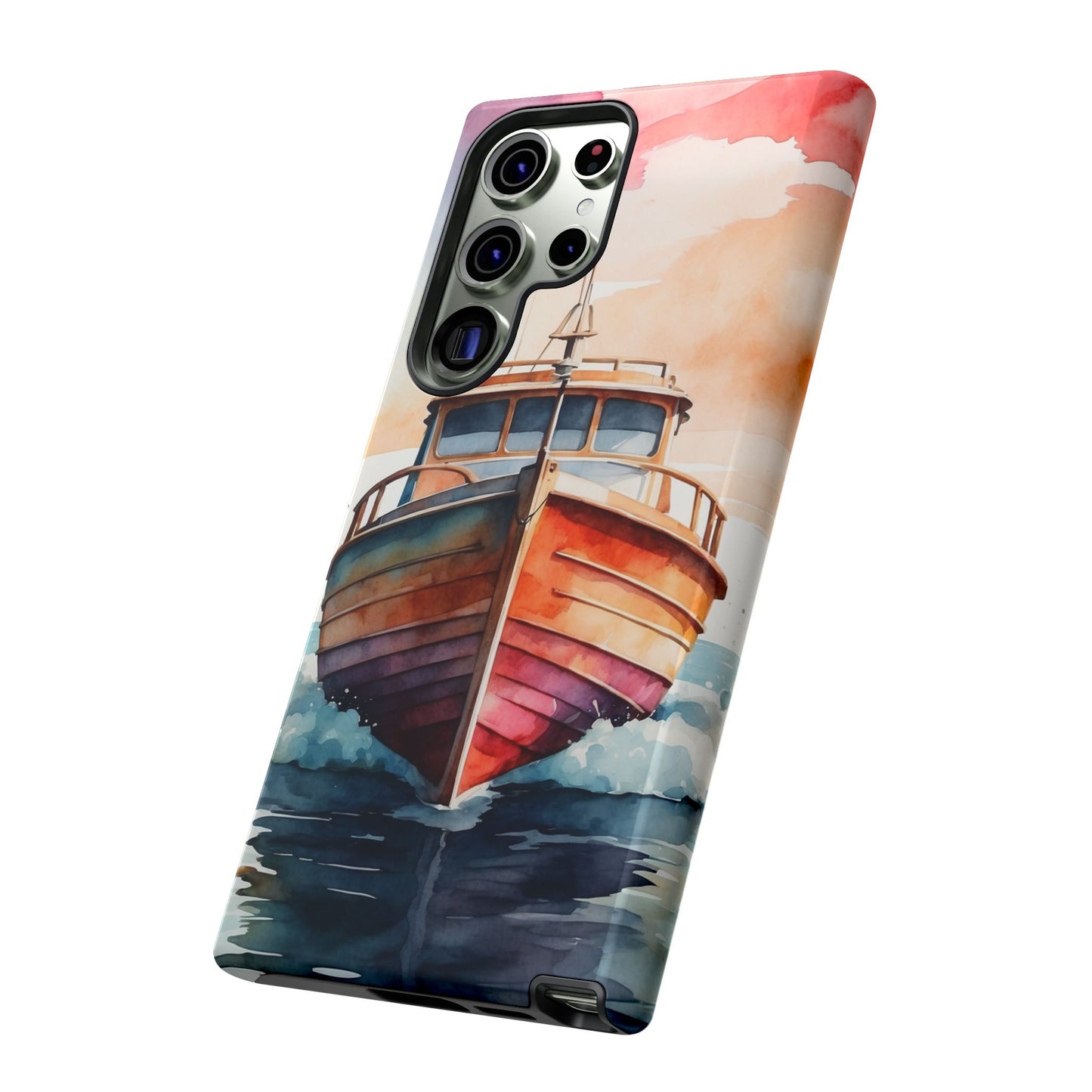 Sunset Sail Watercolor Boat – Samsung Galaxy Series Case