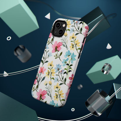 Watercolor Floral Bliss – MagSafe Case with Pastel Flower Design