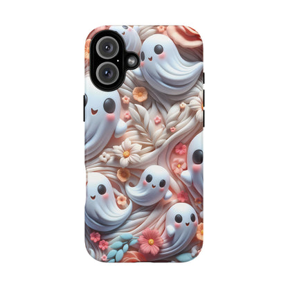 Clay Ghosts Phone Case - Whimsical Floral Protection