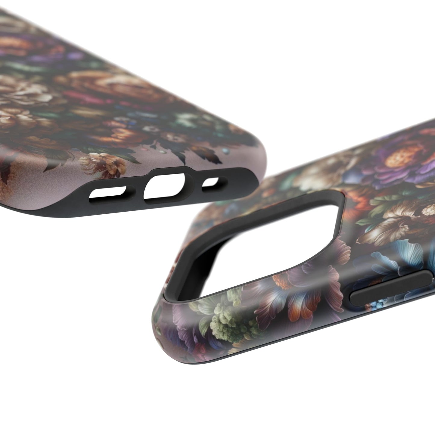 Floral Elegance MagSafe Compatible iPhone Case – Protective Dual-Layer Design with Vibrant Full-Wrap Print