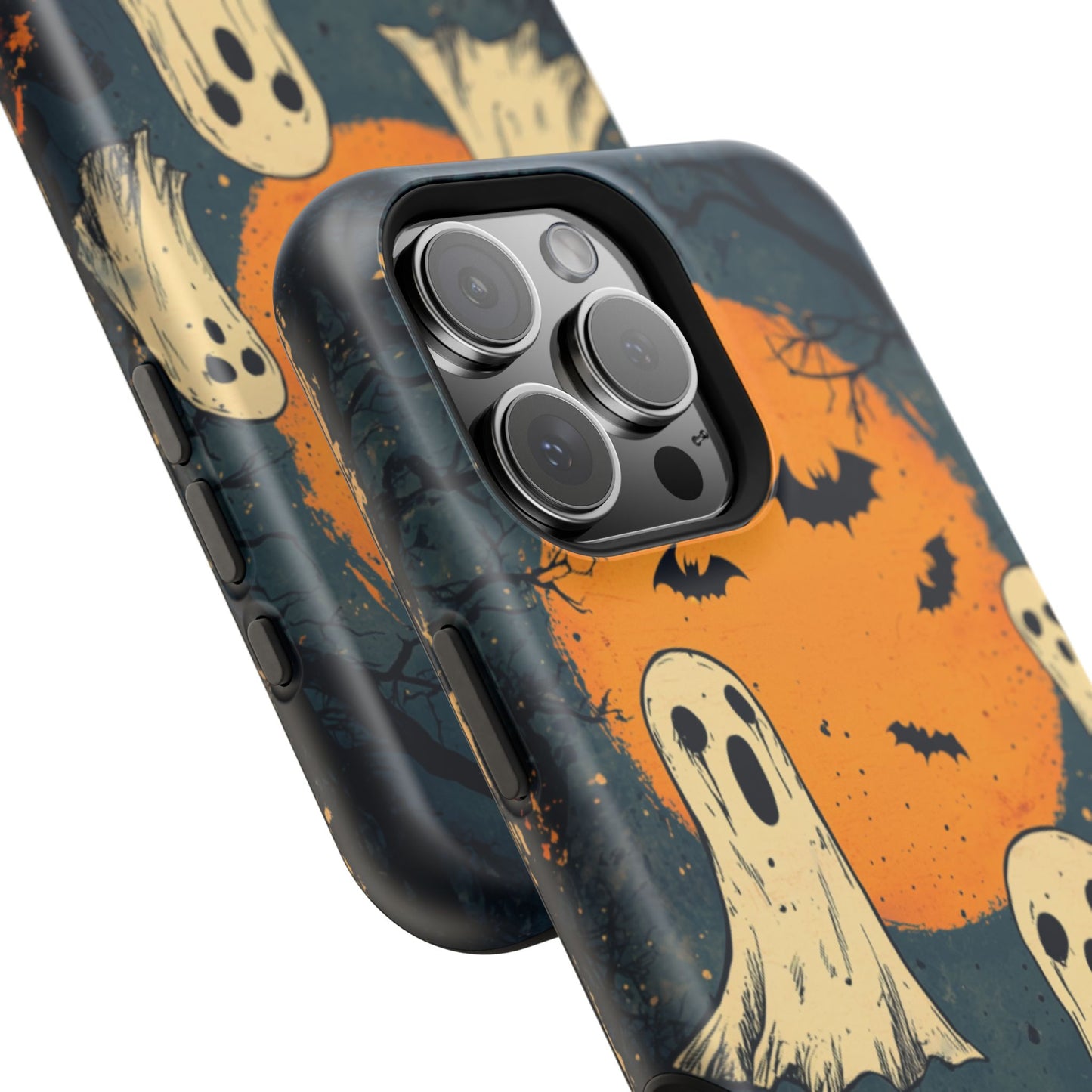 Haunted Ghosts & Full Moon MagSafe iPhone Case – Spooky Halloween Design