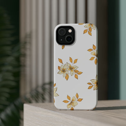 Delicate Yellow Blossom MagSafe iPhone Case – Minimalist Floral Design with Matte Finish