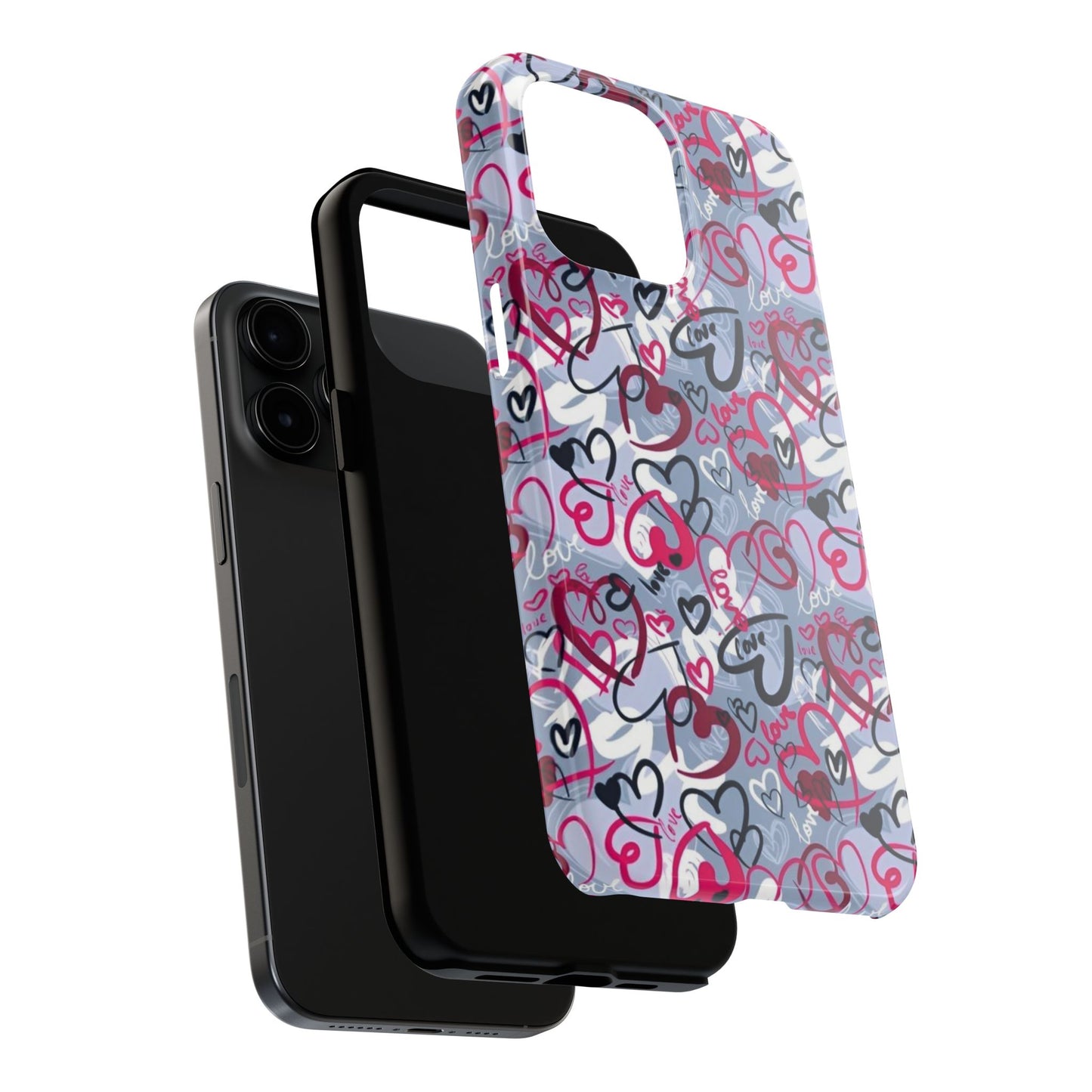 Graffiti Love Hearts iPhone Case