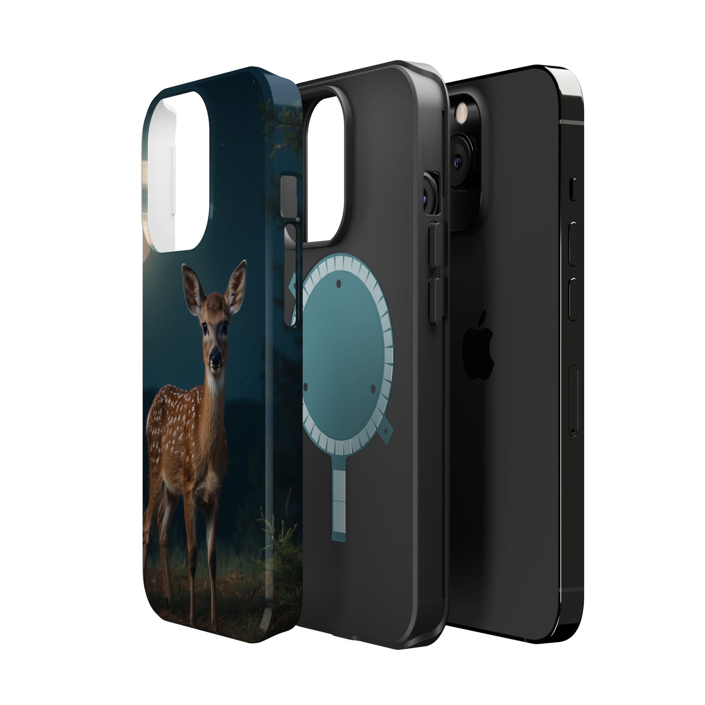 MagSafe-Compatible iPhone Case – Mystic Fawn Under the Moonlit Sky