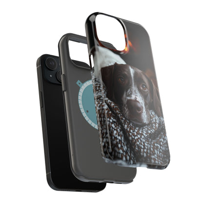 Majestic German Shorthaired Pointer MagSafe iPhone Case – Sunset Prairie Design