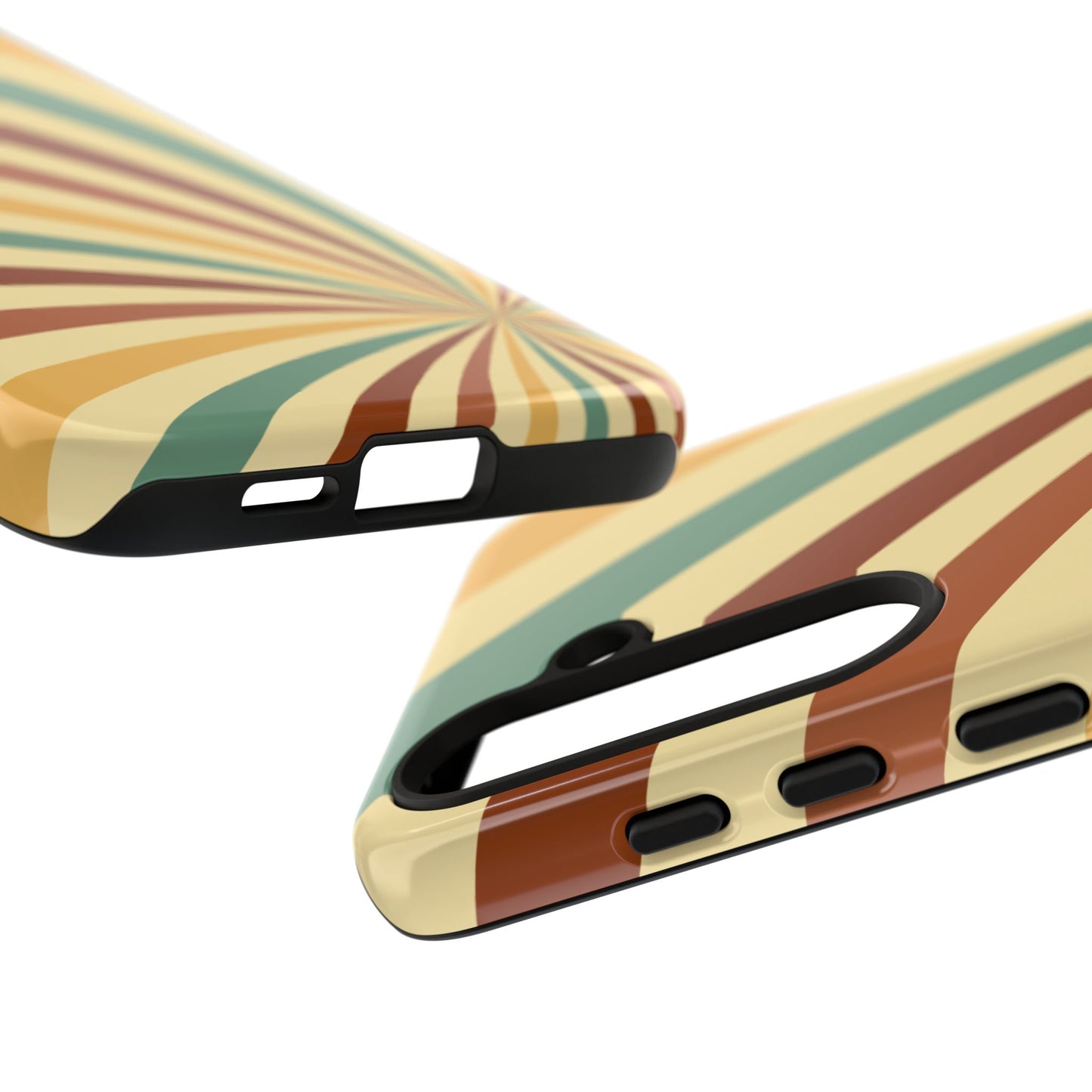 Earthy Retro Swirl Samsung Galaxy Case – Dual-Layer Protection with 70s-Inspired Earth Tones