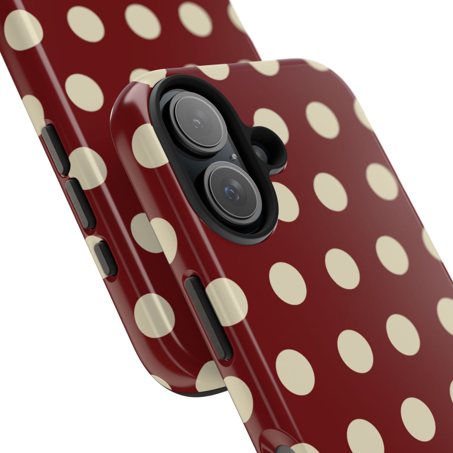 Classic Red & Cream Polka Dots - iPhone Case