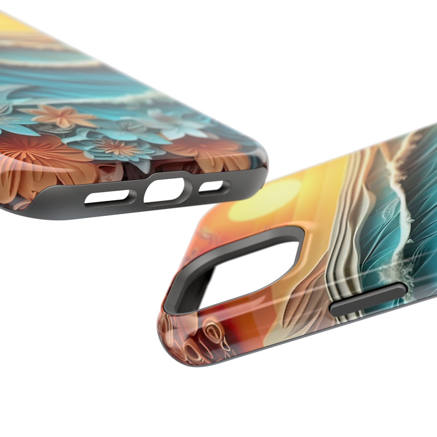 Tropical Sunset Paper Art Ocean – iPhone Series Case