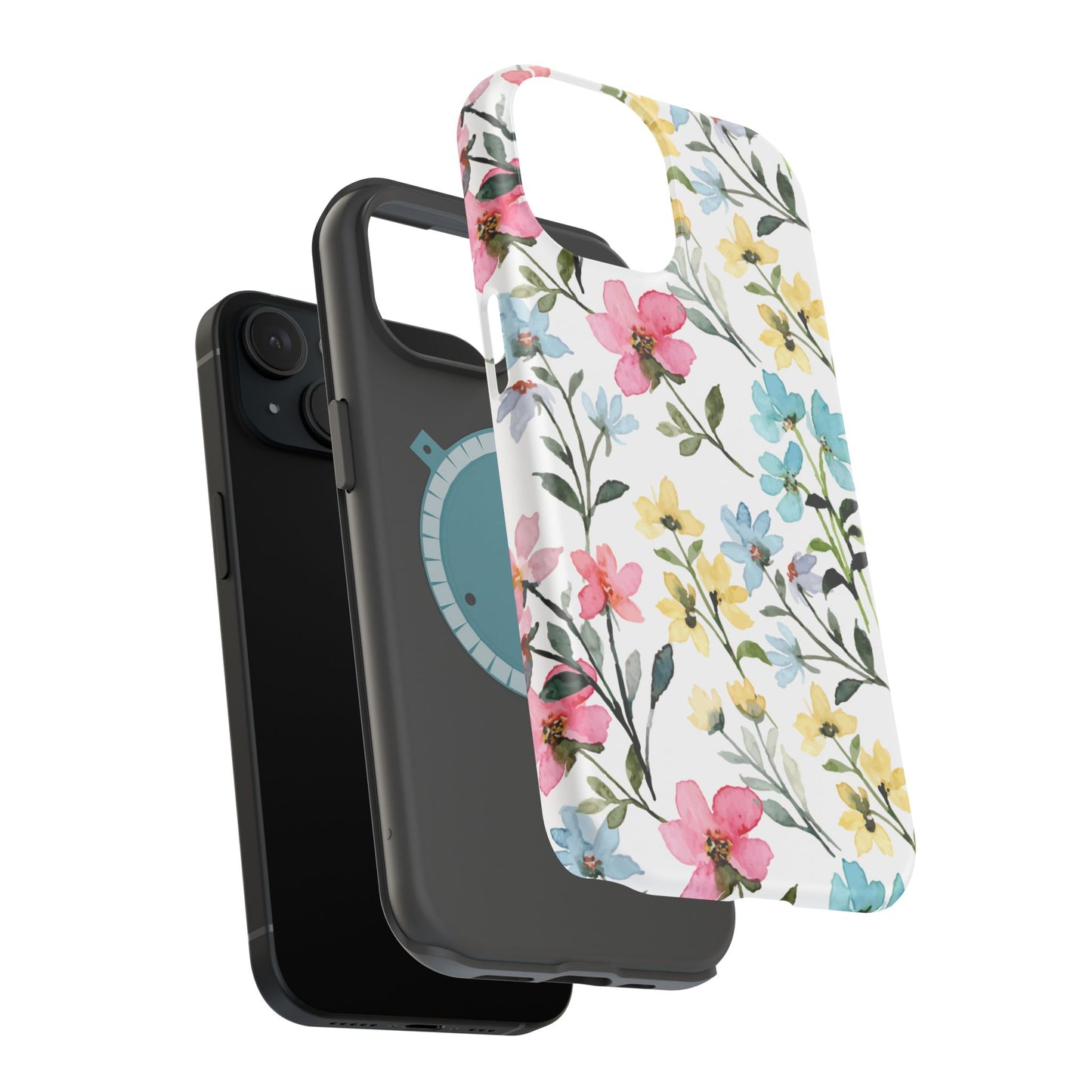 Watercolor Floral Bliss – MagSafe Case with Pastel Flower Design