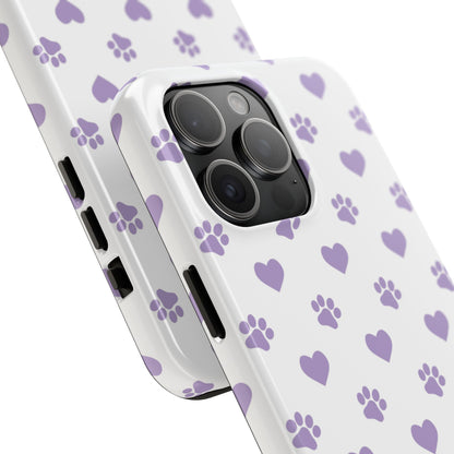 Paw Prints & Hearts – Cute and Durable iPhone Case for Animal Lovers