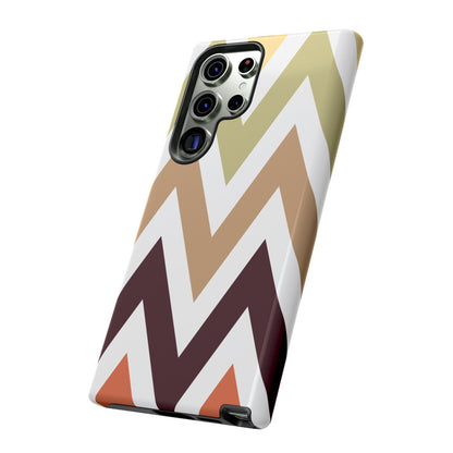 Earthy Chevron Samsung Galaxy Case – Boho-Inspired Design with Dual-Layer Protection