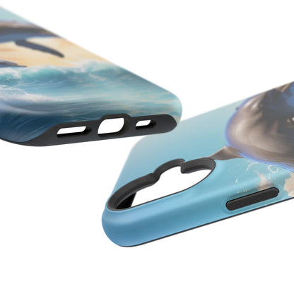 Dolphin Galaxy Splash - MagSafe-Compatible Case