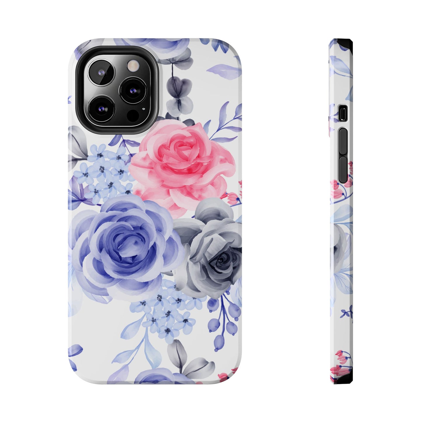 Elegant Blue Floral Watercolor Design – iPhone Case