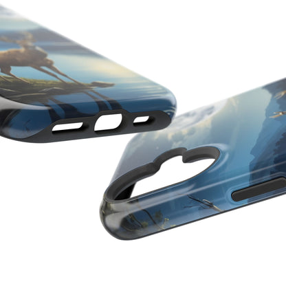 Moonlit Elegance: Stag by the Lake – MagSafe iPhone Case