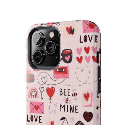 iPhone Case: Bee Mine Love Doodles