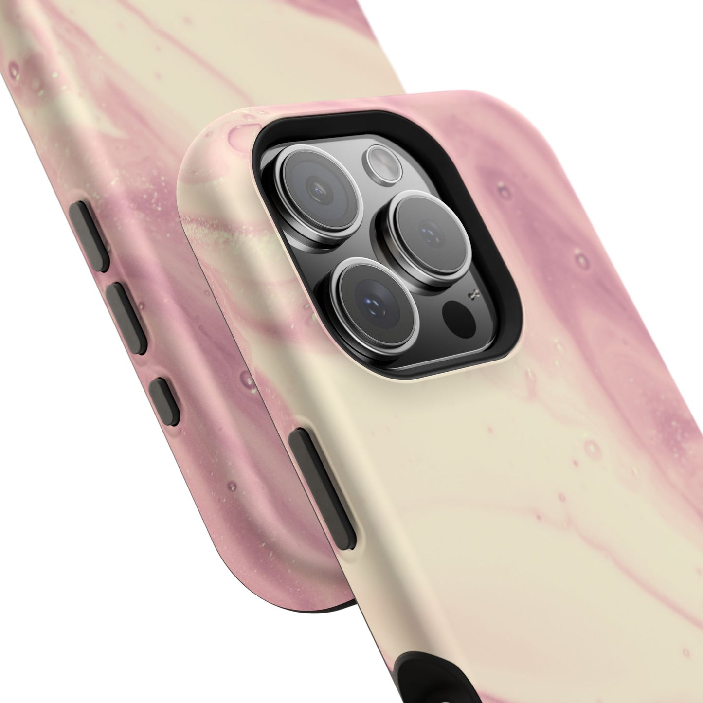 Blush Marble Glow – MagSafe Case with Pink & Rose Gold Marble Design