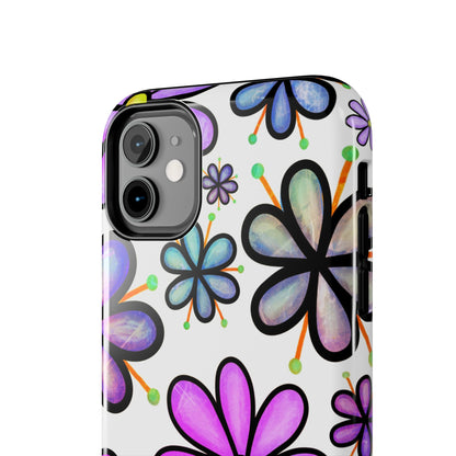 Whimsical Lavender Floral iPhone Case – Ultra-Slim, High-Gloss Finish