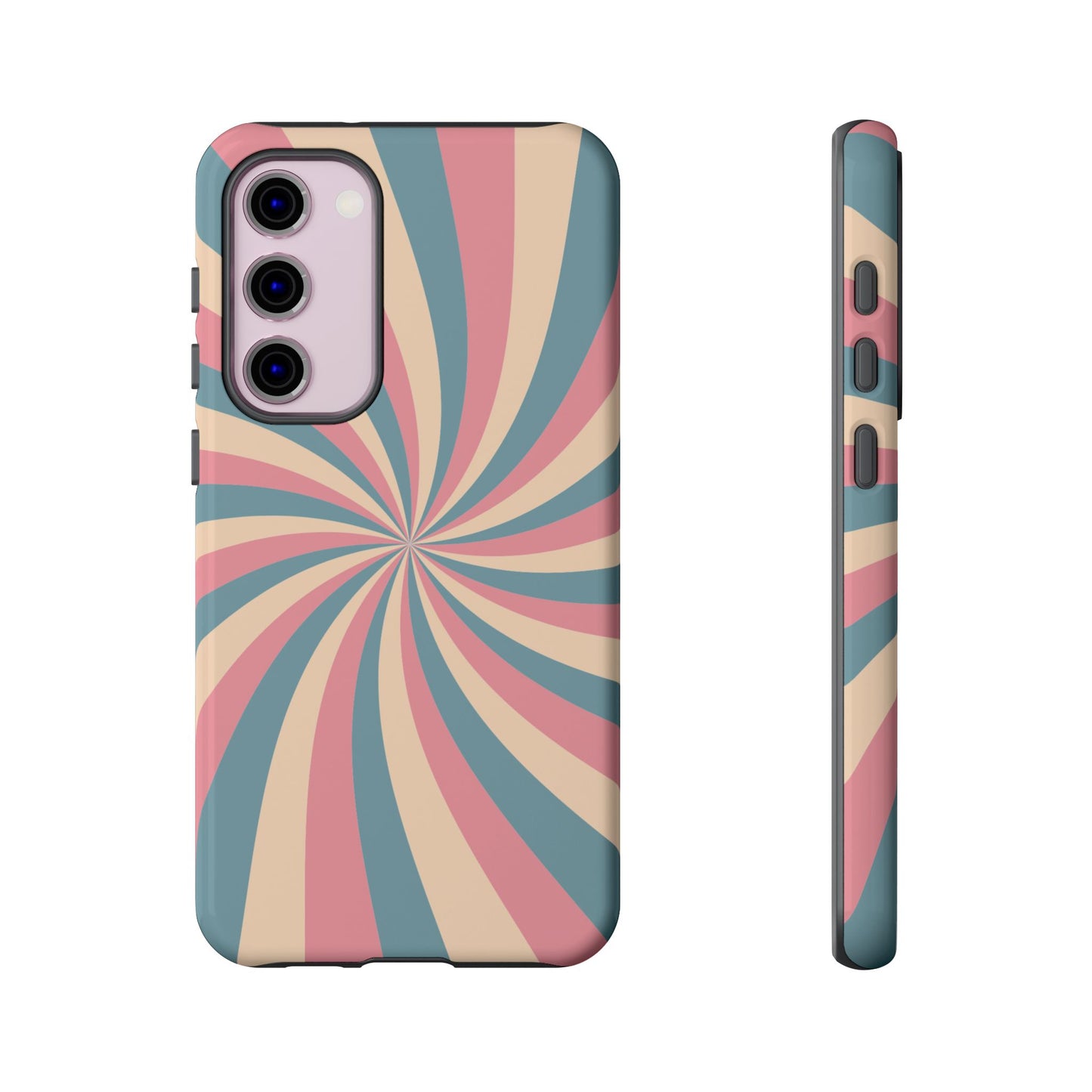 Vintage Pastel Swirl  Samsung Galaxy Case – Dual-Layer Protection with 70s-Inspired Design