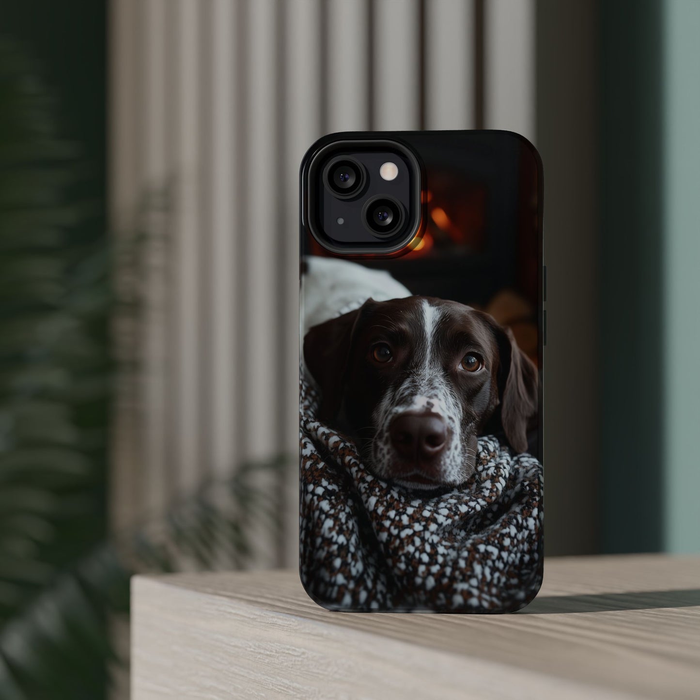 Majestic German Shorthaired Pointer MagSafe iPhone Case – Sunset Prairie Design