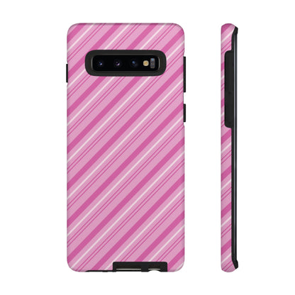 Samsung Galaxy Case - Pretty in Pink Stripes Design