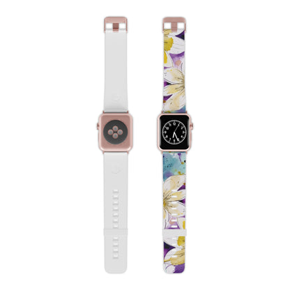 Abstract Floral Watercolor Splash Apple Watch Band