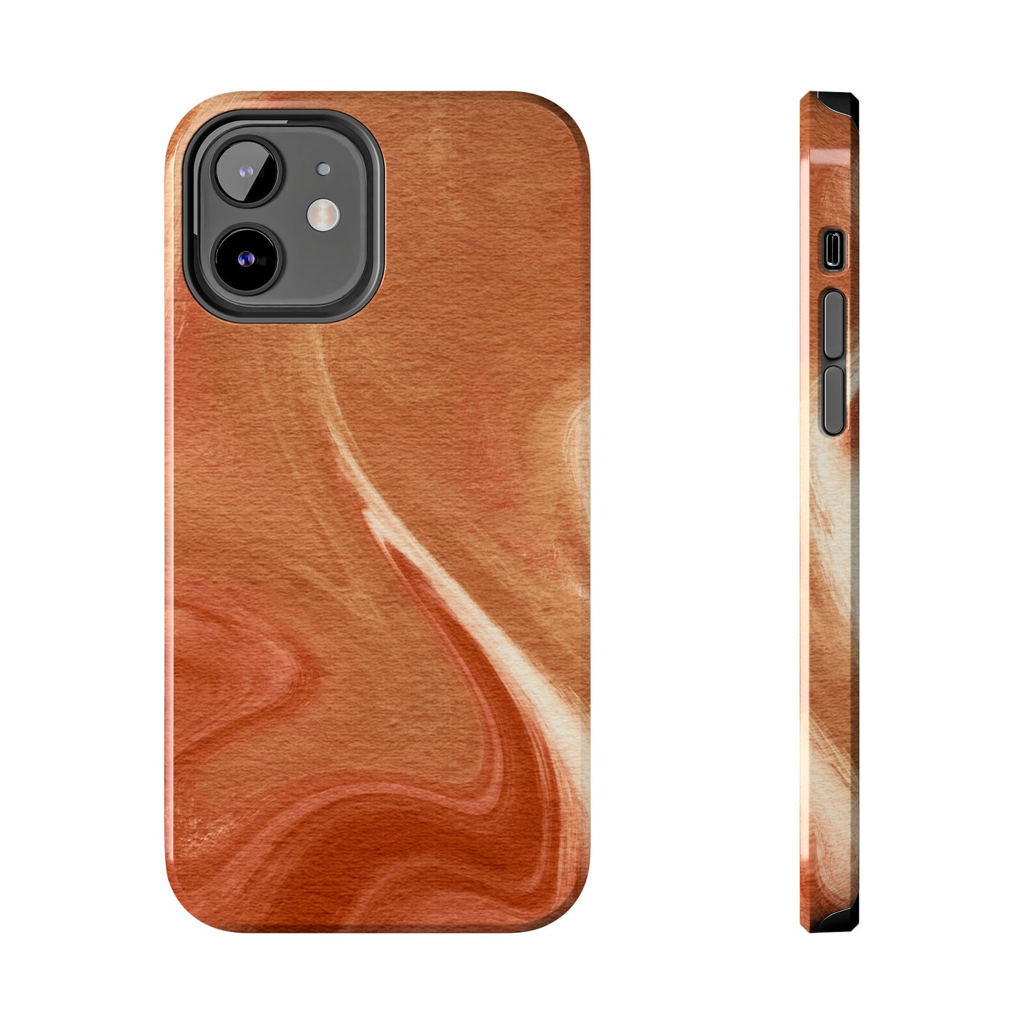 Earthy Terracotta Swirl MagSafe iPhone Case – Elegant Design with Magnetic Precision