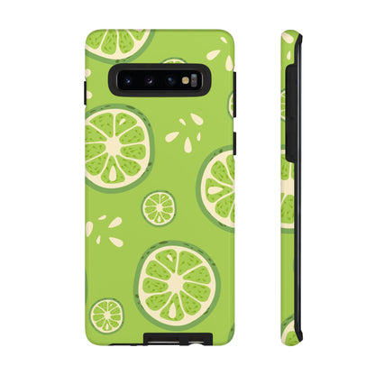 Zesty Lime Splash Tough Samsung Galaxy Case – Fresh Citrus Design, Dual-Layer Protection