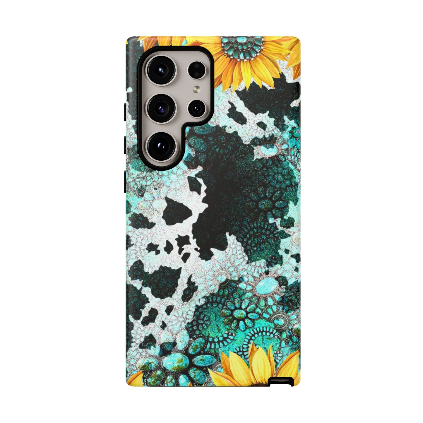 Boho Turquoise Sunflower Lace - Samsung Galaxy Series Case