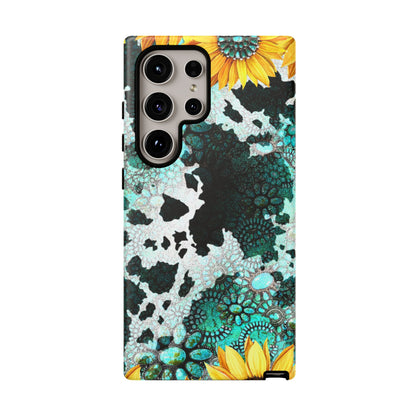 Boho Turquoise Sunflower Lace - Samsung Galaxy Series Case