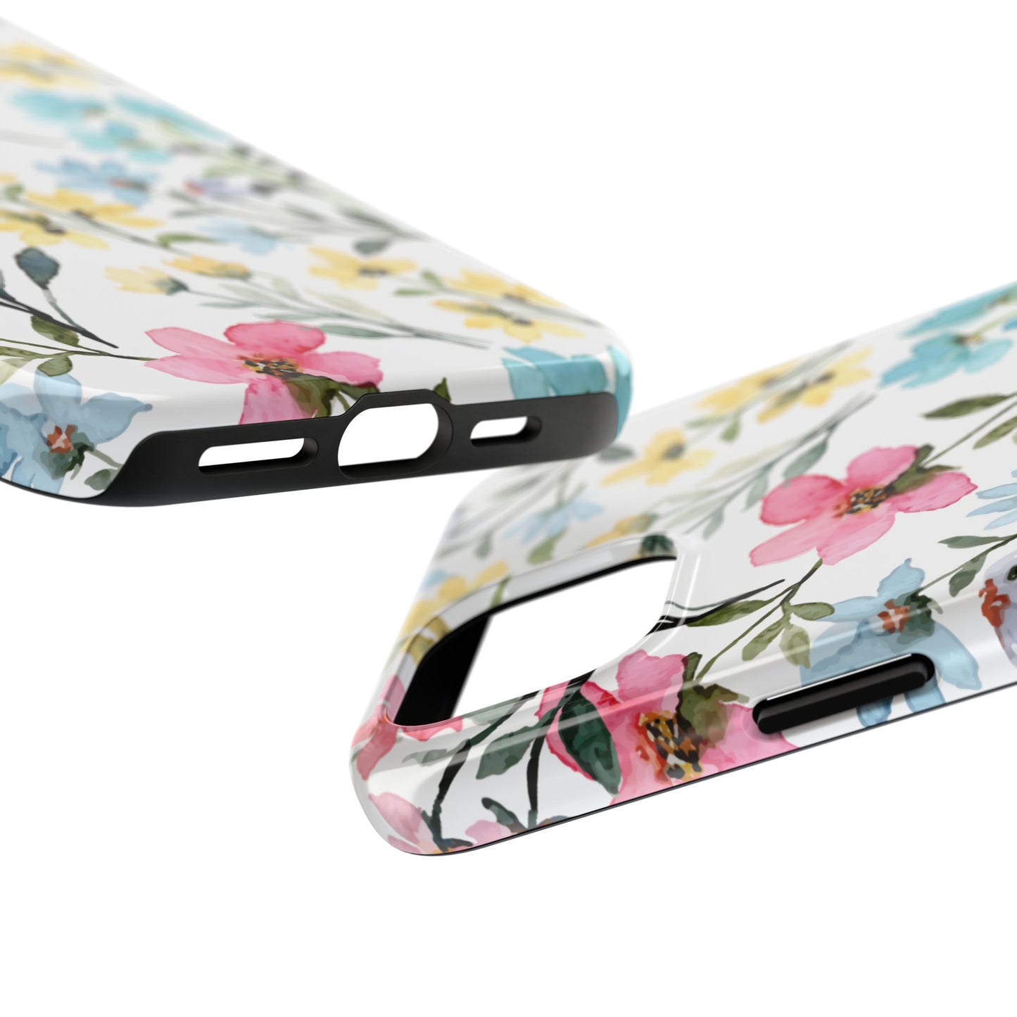 Watercolor Floral Bliss – iPhone Series Case with Pastel Flower Design