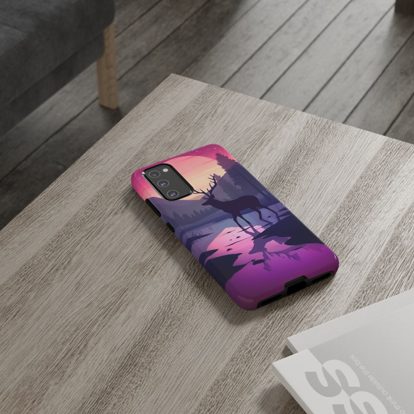 Twilight Elegance: Stag Reflection – Samsung Galaxy Case