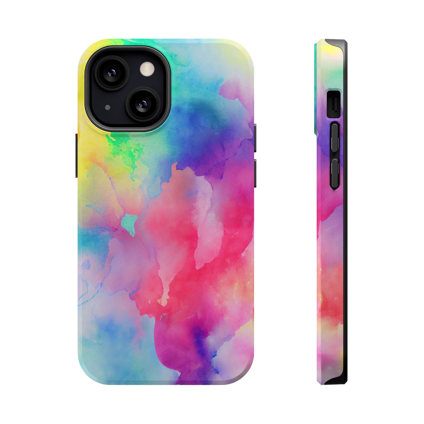 Pastel Watercolor Dream MagSafe iPhone Case – Slim Profile, Glossy Finish